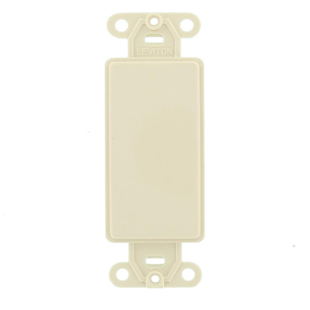 Leviton 80414-T | Blank insert, screws included, for use with Decora wallplates - Light Almond