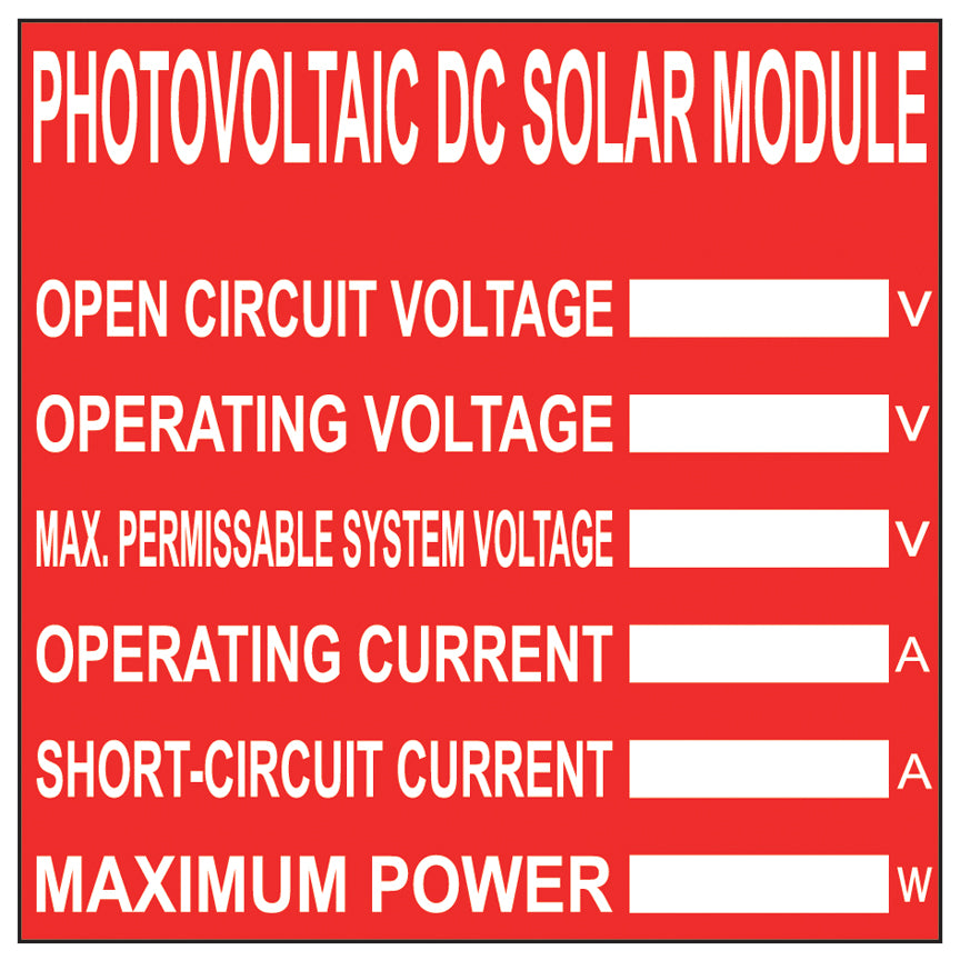 Panduit C400X400SP1-DSM | Solar Label