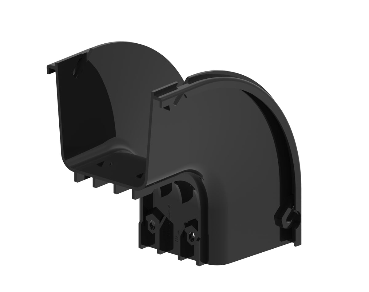 Commscope FGSB-MD9E-A | FiberGuide 90° Down Elbow, 4x4in, Black