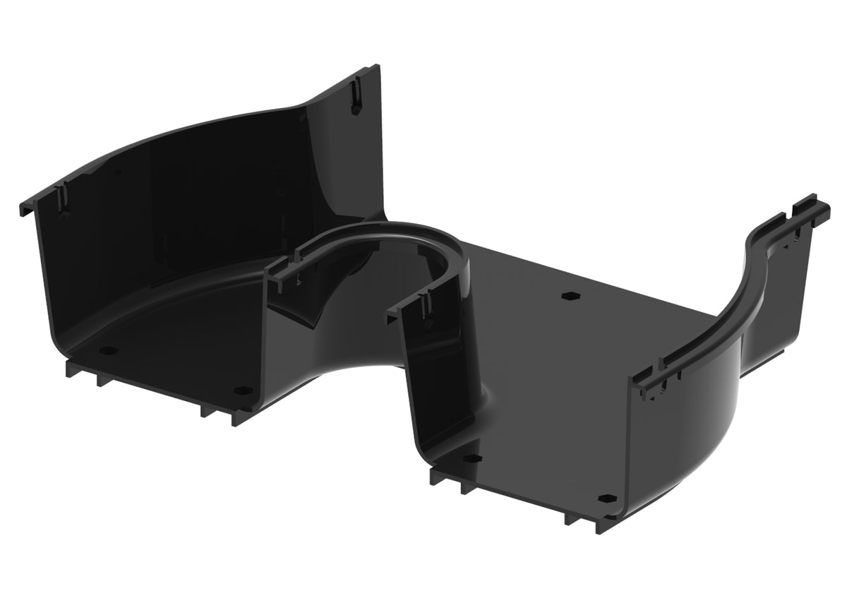 Commscope FGSB-MDSA-F2B | FiberGuide Straight Reducer, 4x12 to Dual 4x6in, Black