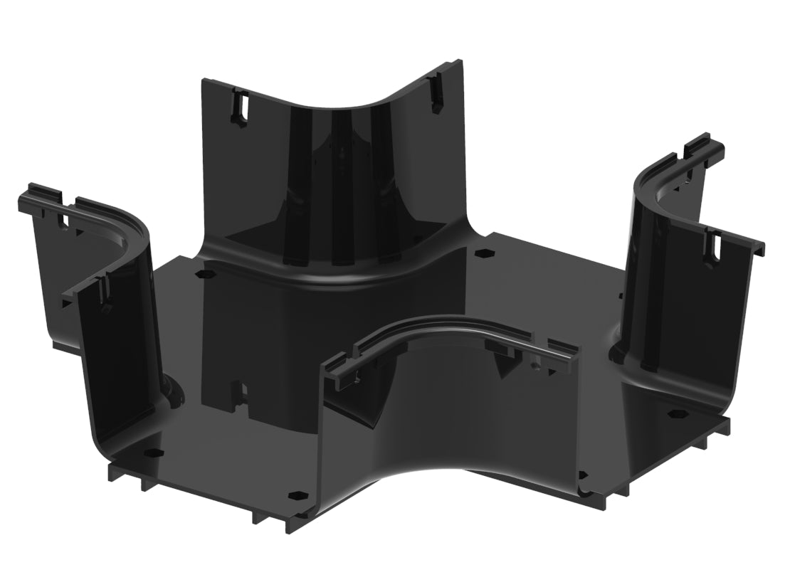 Commscope FGSB-MHXP-B | FiberGuide Horizontal Cross, 4x6in, Black
