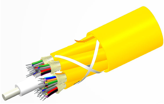 Commscope P036DS5LFMUYL | LazrSPEED Plenum Distribution Cable, 36 fiber multi-unit with 12 fiber subunits