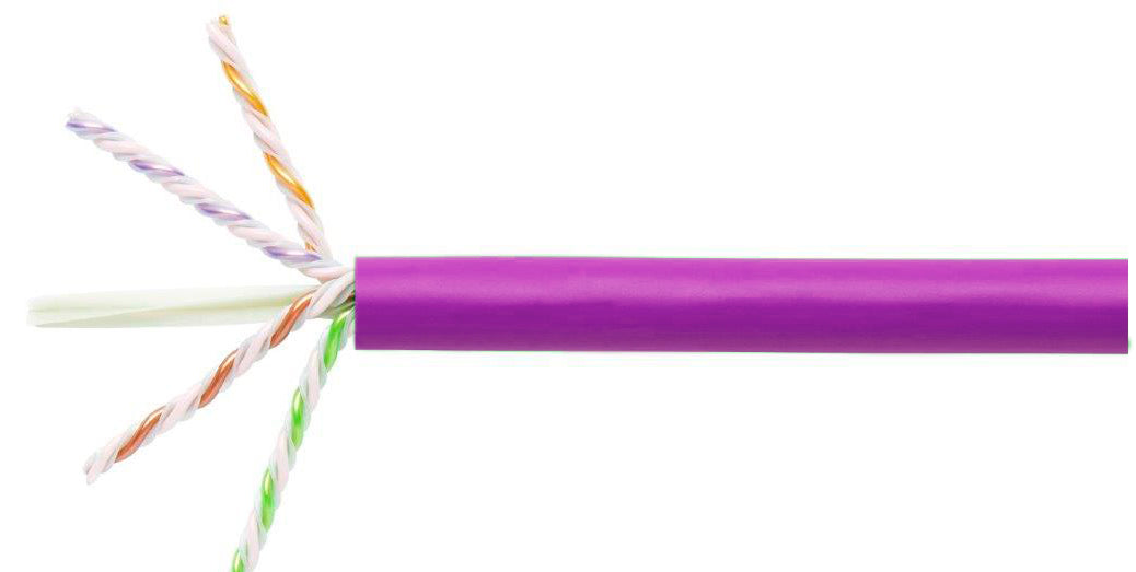 Commscope CS44P VLT C6A 4/23 U/UTP RL 3KFT | CS44P ETL Verified Category 6A U/UTP Cable, plenum, violet jacket, 4 pair count, 3000 ft (914 m) length reel
