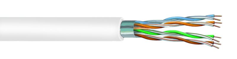 Commscope CS24P WHT C5E 4/24 F/UTP RL 1KFT | Category 5e F/UTP Cable, plenum, white jacket, 4 pair count, 1000 ft (305 m) length, reel