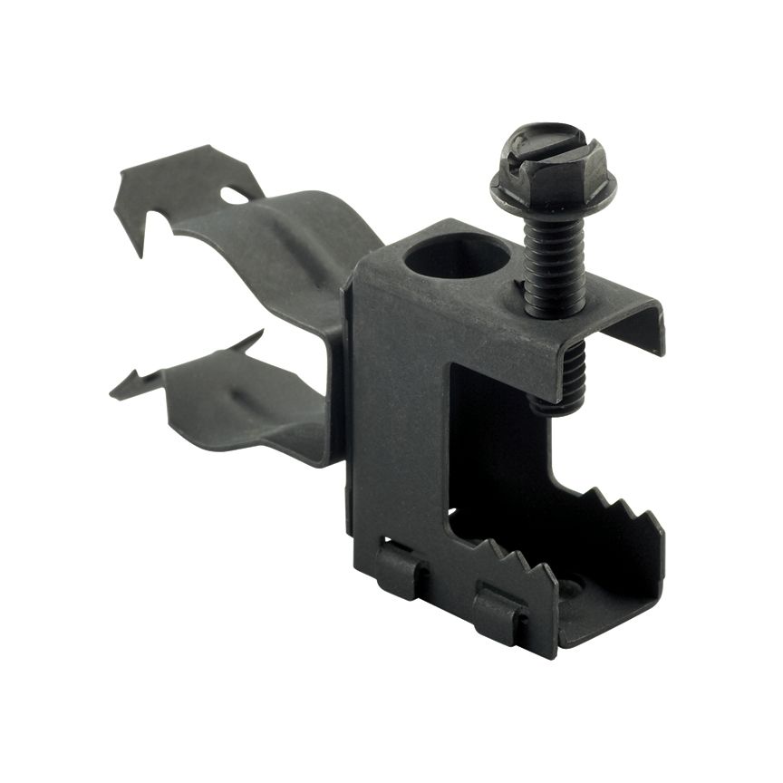 Panduit PBC8PSM | StrongHold™ Spring Steel Side Mount Screw-On Beam Clamp with Conduit Clip