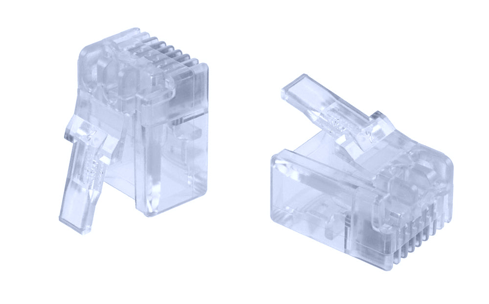 Commscope MP-66U-FS-5 | Modular Plug, 6P/6C, unshielded, small conductor, std. body, flat oval, 2.29x6.61 mm cable jack OD, 500/bag