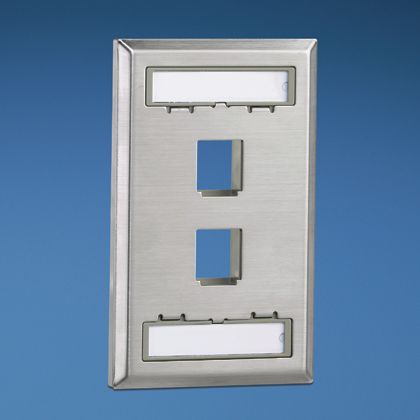 Panduit NKF2S | NetKey Faceplate, 2-Port, Stainless Steel
