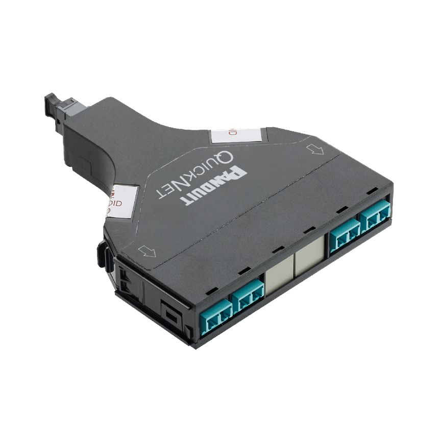 Panduit FQ3ZN-08-10NMBN | QuickNet™ SFQ Series 4-to-1 Migration Fiber Optic Cassette