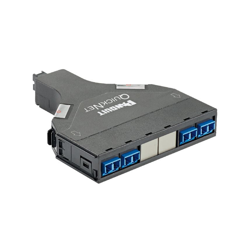 Panduit FQ39N-08-10NMAN | Quicknet 4-1 Conversion MPO-LC Fiber Cassette OS2, 12 Fiber, Method A, Std IL