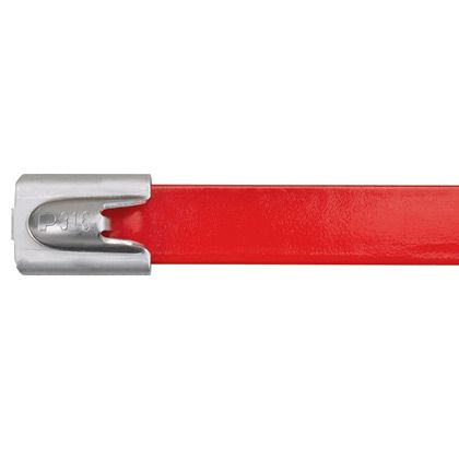 Panduit MLTFC6H-LP316RD | PanSteelTie, 316SS, POLY, H, 20.5, RED, P50