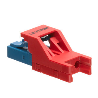 Leviton 4999K-RLC | Secure Keyed LC Anaerobic Adhesive Duplex Connector, Keyed Color is Red