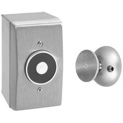 ABH Manufacturing 2300 US28 | Electromagnetic Door Holder Wall Mount Surface 2-3/4" Width x 3" Depth x 4-5/8" Height, Satin Aluminum