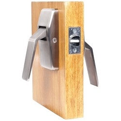 ABH Manufacturing 6814-5A US32D | Door Push/Pull Latch Low Profile Cylindrical 5" Backset 4-7/8" ASA Strike, Satin Stainless Steel for Hospital