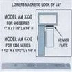 Alarm Controls AM6330 | Additional Header Plate For All 1200 Series Single Magnetic Locks