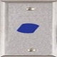 Alarm Controls RP-25 | Narrow Remote Key Switch Plate with Double "D" Hole for Medeco Lock- N/O Tamper Switch- Stainless Steel