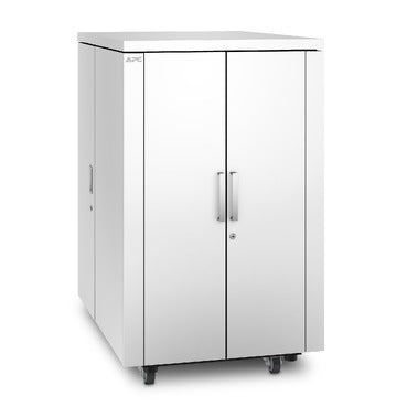APC AR4024X432 | NetShelter CX, 24U, Soundproof Server Rack Enclosure, 100V to 120V, White, 1275H x 750W x 1130D mm