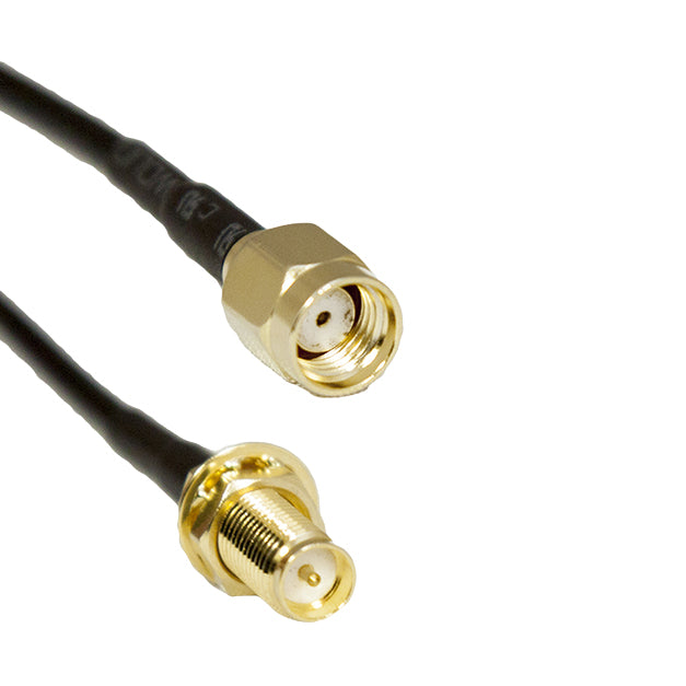 Acceltex Solutions ATS-100-RPSMABHJ-RPSMAP-18IN | 18 Inch 100 Series RPSMA Bulkhead Jack to RPSMA Plug Cable Assembly