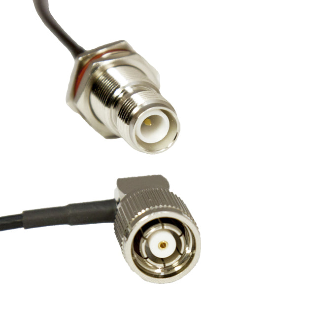 Acceltex Solutions ATS-100-RPTNCBHJ-RARPTNCP-18IN | 18 Inch 100 Series RPTNC Bulkhead Jack to Right Angle RPTNC Plug Cable Assembly