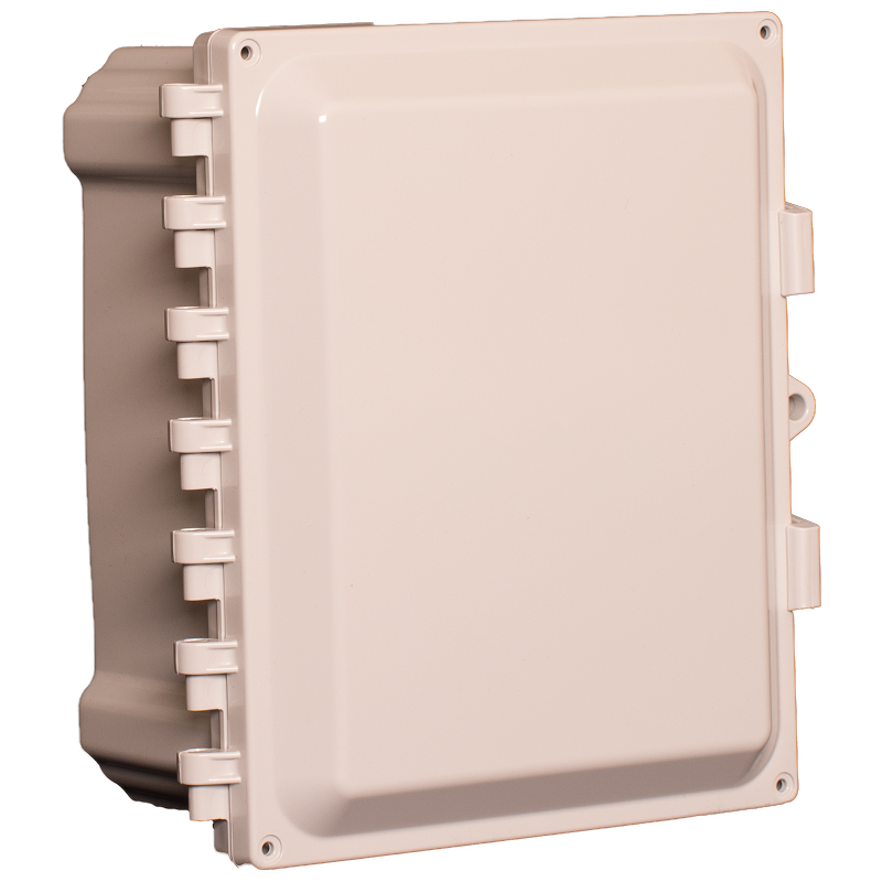 Acceltex Solutions ATS-1084P-S-K-NC | 10 Inch x 8 Inch x 4 Inch Nonconfigured Polycarbonate Enclosure with Solid Door and Key Lock