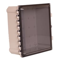 Acceltex Solutions ATS-12106P-C-K-NC | 12 Inch x 10 Inch x 6 Inch Nonconfigured Polycarbonate Enclosure with Clear Door, Key Lock