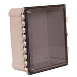 Acceltex Solutions ATS-12106P-C-K-NC | 12 Inch x 10 Inch x 6 Inch Nonconfigured Polycarbonate Enclosure with Clear Door, Key Lock