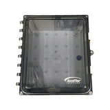 Acceltex Solutions ATS-12106P-C-K-NC | 12 Inch x 10 Inch x 6 Inch Nonconfigured Polycarbonate Enclosure with Clear Door, Key Lock