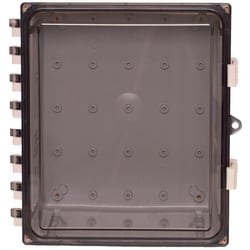 Acceltex Solutions ATS-12106P-C-L-NC | 12 Inch x 10 Inch x 6 Inch Nonconfigured Polycarbonate Enclosure with Clear Door, Latch Lock