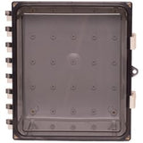 Acceltex Solutions ATS-12106P-C-L-NC | 12 Inch x 10 Inch x 6 Inch Nonconfigured Polycarbonate Enclosure with Clear Door, Latch Lock