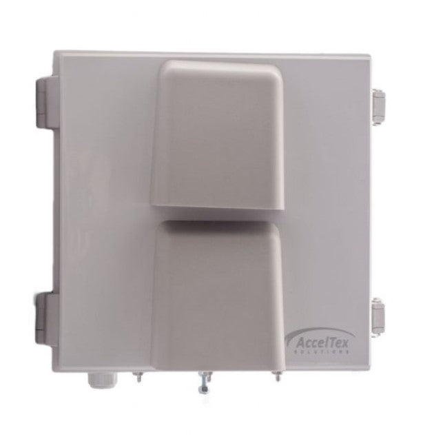 Acceltex Solutions ATS-12126-S-L-3S-CG-POE-HC | 12" x 12" x 6" Heated & Cooled PoE Enclosure for 3 Element RPSMA External Antenna