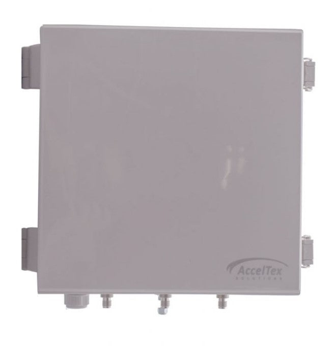 Acceltex Solutions ATS-12126-S-L-3T-CG-POE-H | 12" x 12" x 6" Heated PoE Enclosure for 3 Element RPTNC External Antenna