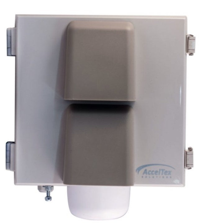 Acceltex Solutions ATS-12126-S-L-3T-CG-POE-HC-OO-46 | 12" x 12" x 6" Heated & Cooled PoE Enclosure with Integrated 3 Element RPTNC Omni