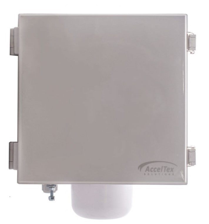 Acceltex Solutions ATS-12126-S-L-4N-CG-POE-H-OO-46 | 12" x 12" x 6" Heated & Cooled PoE Enclosure with Integrated 4 Element N-Style Omni