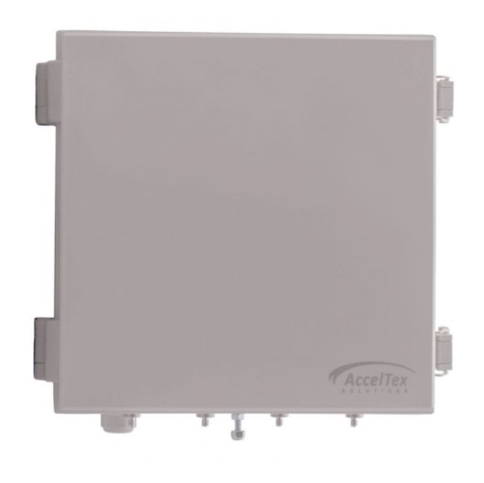 Acceltex Solutions ATS-12126-S-L-4S-CG-POE-H | 12" x 12" x 6" Heated & Cooled PoE Enclosure for 4 Element RPSMA External Antenna