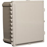 Acceltex Solutions ATS-16148P-S-K-NC | 16 Inch x 14 Inch x 8 Inch Nonconfigured Polycarbonate Enclosure with Solid Door, Key Lock