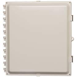Acceltex Solutions ATS-16148P-S-L-NC | 16 Inch x 14 Inch x 8 Inch Nonconfigured Polycarbonate Enclosure with Solid Door, Latch Lock