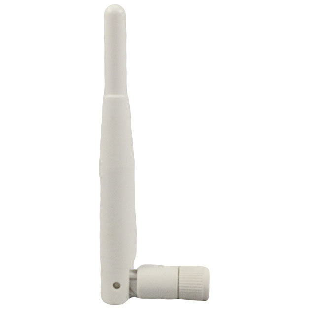 Acceltex Solutions ATS-ID90RD-245-23-1RPSP-IC-W | 2.4/5 GHz 2/3 dBi White Indoor Articulating Rubber Duck Antenna w/RPSMA