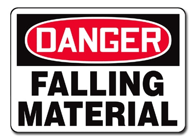 Accuform Signs MCRT008VA | Equipment Signs Danger Falling Material, Aluminum, 10"H X 14"W