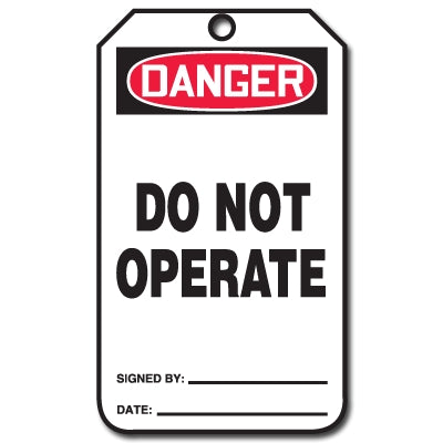Accuform Signs MDT189PTP | Danger Do Not Operate Do Not Remove This Tag Remarks See Other Side