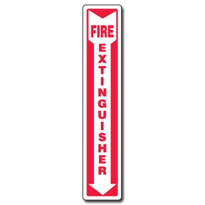 Accuform Signs MFXG545VP | Fire Safety Signs Fire Extinguisher with Down Arrow, Plastic, 18"H X 4"W