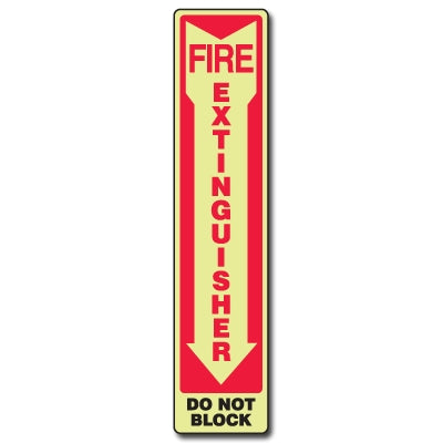 Accuform Signs MLFX509GF | Lumi-Glow Fire Safety Signs Fire Extinguisher Do Not Block