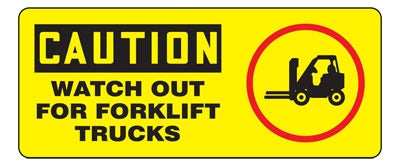 Accuform Signs MVHR689VP | Visual Signs Watch Out For Forklift Trucks, Plastic, 7"H X 17"W