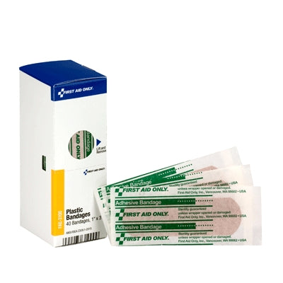 Acme United Corporation FAE-3100 | SmartCompliance First Aid Kit Refill, 1" X 3" Plastic Bandage, 40/Box