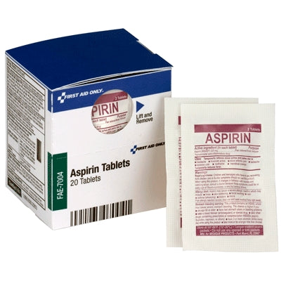 Acme United Corporation FAE-7004 | SmartCompliance First Aid Kit Refill, Aspirin 2-Packs, 10/Pkg
