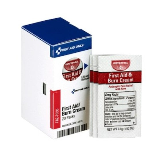 Acme United Corporation FAE-7030 | SmartCompliance First Aid Kit Refill, Burn Cream, 20/Box