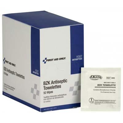 Acme United Corporation H307 | BZK Antiseptic Wipes, 50/Box