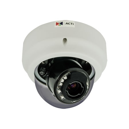 ACTi B63 | 2 Megapixel Video Analytics Indoor Dome Camera with Day/Night, Adaptive IR, Extreme WDR, SLLS, 3x Zoom Lens