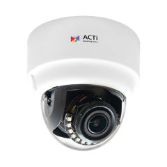 ACTi A62 | 5 Megapixel Indoor Dome Camera with Day/Night, Adaptive IR, Advanced WDR, SLLS, 4.3x Zoom Lens