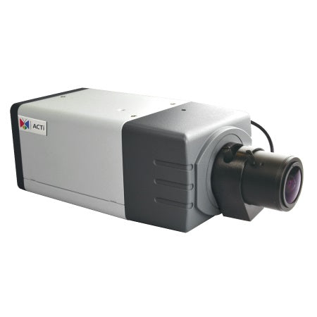 ACTi E222 | 2 Megapixel Video Analytics Box Camera with Day/Night, Extreme WDR, SLLS, 2.8-12mm Lens