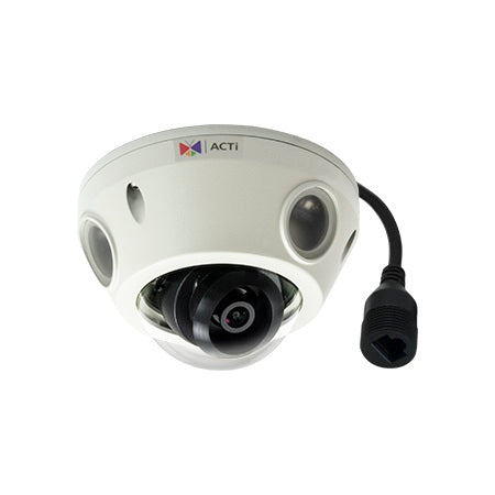 ACTi E933 | 2 Megapixel Outdoor Mini Dome Camera with Day/Night, Adaptive IR, Extreme WDR, SLLS, 2.55mm Lens