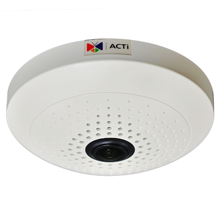 ACTi B56 | 3 Megapixel Indoor Fisheye Dome Camera with Day/Night, Superior WDR, 1.19mm Fixed Lens